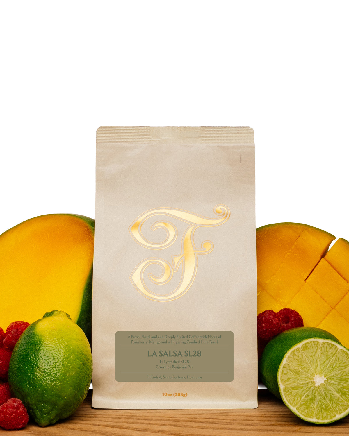 Honduras La Salsa SL28 coffee label