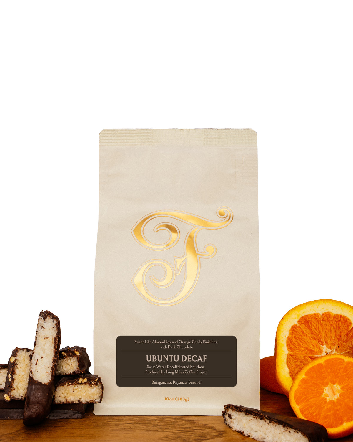 Burundi Ubuntu Decaf coffee label