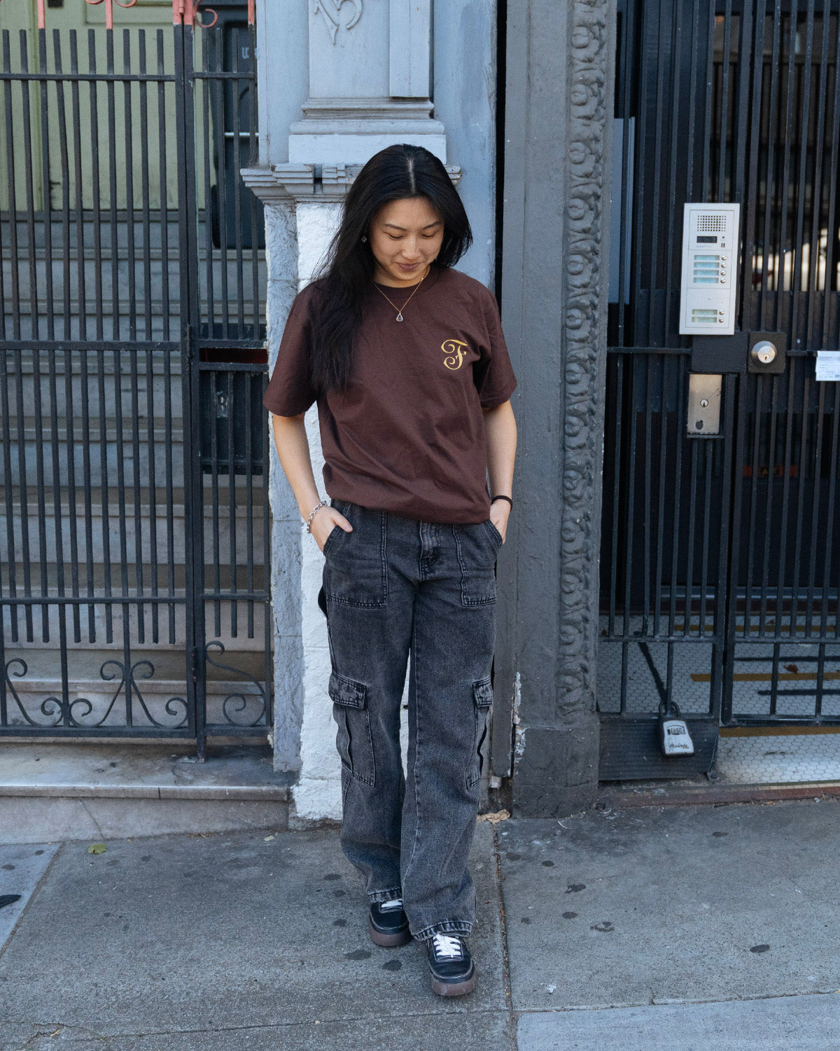 Brown F logo Tee